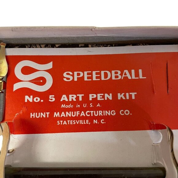 Speedball No. 5 Art Pen Kit With Assorted Nibs & Pen Holder Made In USA Hunt Man - Picture 11 of 13